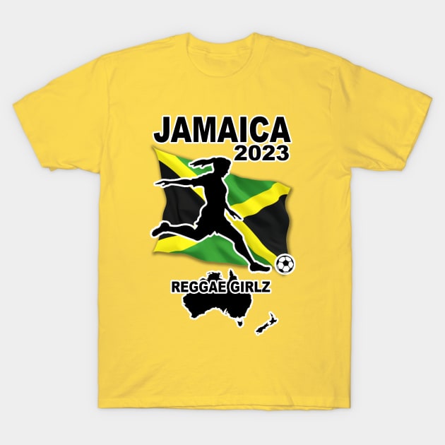 Jamaican Womens World Cup Football Soccer Team 2023 T-Shirt by Ireland